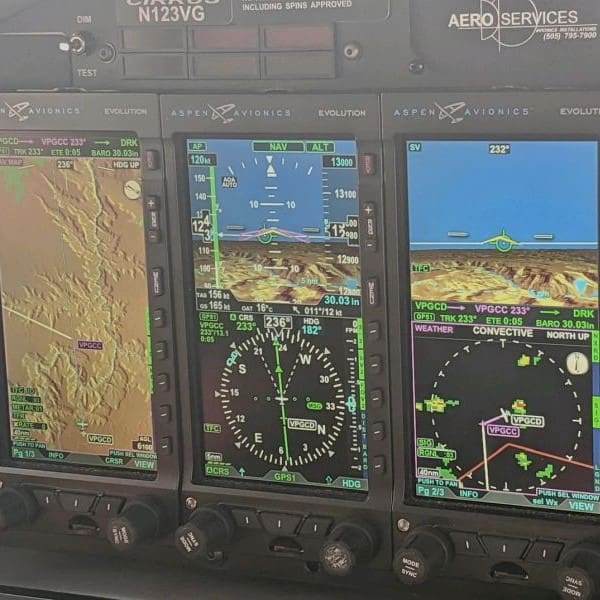 Close up of controls in cockpit
