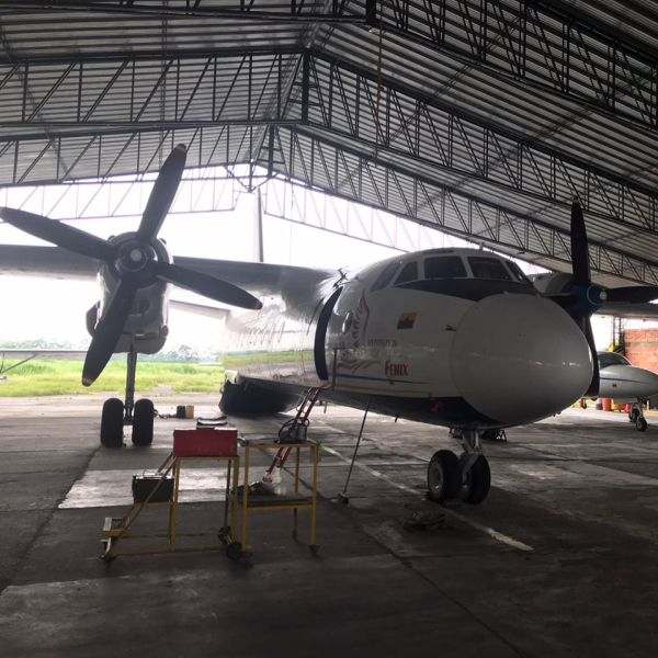 Cogedis Aviation Service airplane in hanger