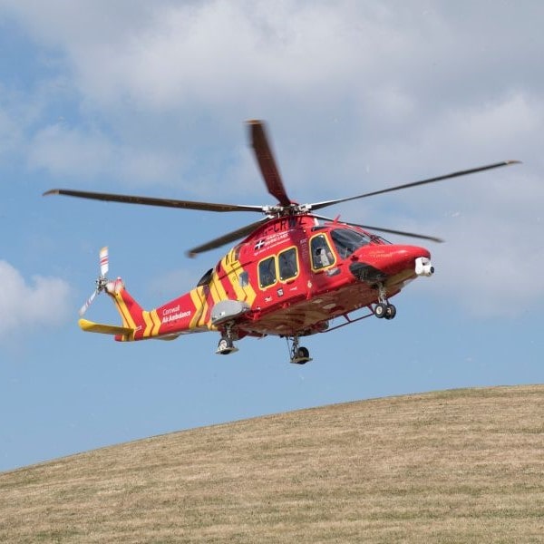 Cornwall Air Ambulance Helicopter on Final Approach