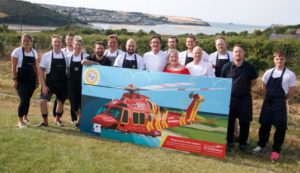 Cornwall Air Ambulance July 2022 Update heli dinner chefs-min