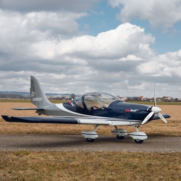Evektor Aircraft. Parked at airfield-min