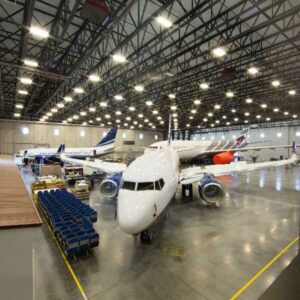 Facilities At Comlux Completion On AvPay inside hangar