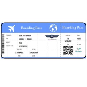 Boarding Pass for your Flight Simulator Experience with Fly & Race Simulations