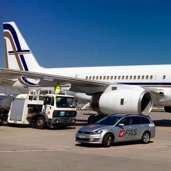 Frankfurt Aviation Services vip boeing 757 at airport