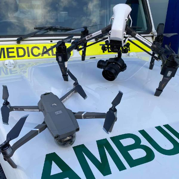 GWAS Drones drones on ambulance bonnet