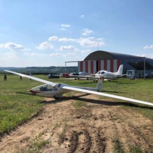 Glaser-Dirks DG-100 Glider For sale in Romania by Alb Aviation. View from the front-min