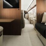 Gulfstream G650 Ultra Long Range Jet Aircraft For Charter From Gestair On AvPay aircraft interior sofa