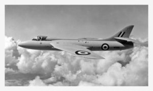 Hawker Hunter jet aloft