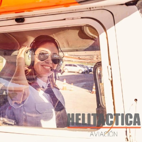 Helitactica pilot through cockpit window