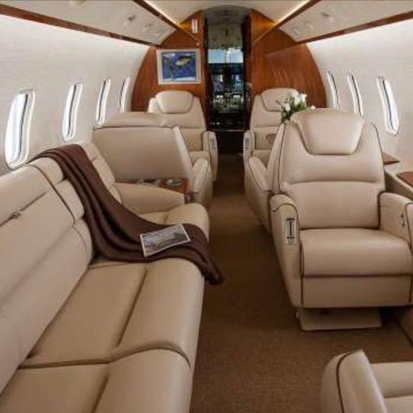 Indigo Lyon on AvPay private jet interior