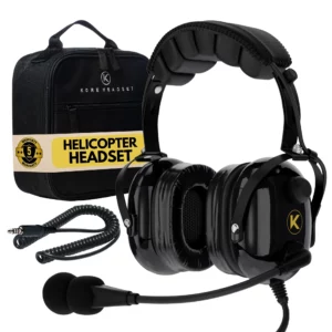 KORE H1 Helicopter Pilot Headset (Mono) With Headset Bag - U-174 Plugs 1