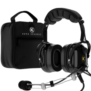 KORE H1 Helicopter Pilot Headset (Mono) With Headset Bag - U-174 Plugs 10 1