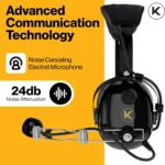 KORE P1 General Aviation Headset (Mono), Dual GA Plugs 2