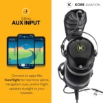 KORE P1 General Aviation Headset (Mono), Dual GA Plugs 4