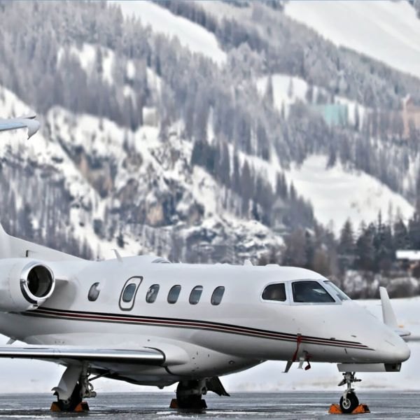 Kull Jet on AvPay jet by snowy hills