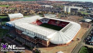 Stadium of Light in Sunderland Drone Stock Image For Sale