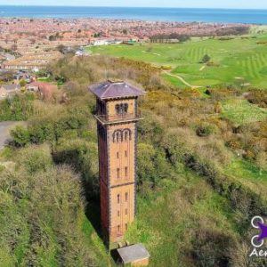 Cleadon Tower in Cleadon Drone Stock Image For Sale