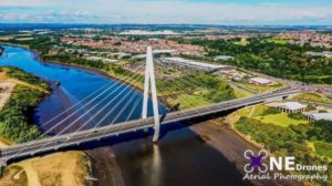 The Northern Spire Bridge Sunderland Drone Stock Image For Sale