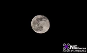 Full Moon Drone Stock Image For Sale