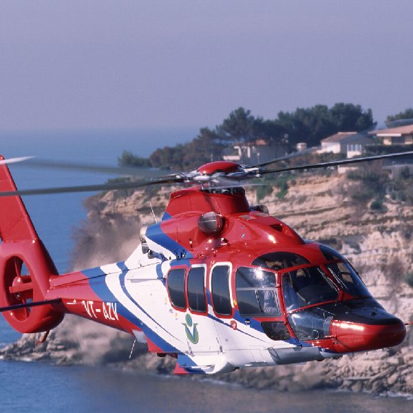 New Airbus H155 Turbine Helicopter For Sale by Ostnes Helicopters. Flying along the coast