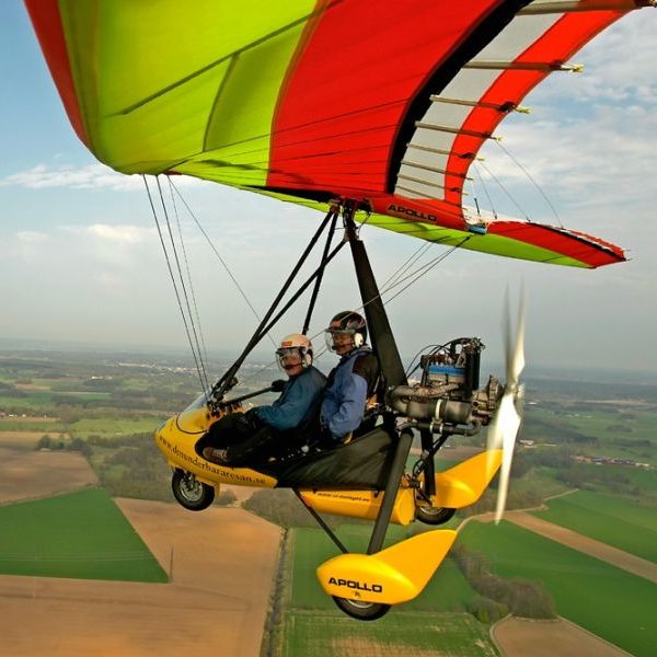 New Apollo Racer GT Ultralight Aircraft For Sale From Exodus Aircraft in flight from left side