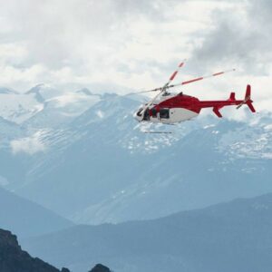 New Bell 407 Turbine Helicopter For Sale From Centaurium Aviation Ltd on AvPay in flight over mountains