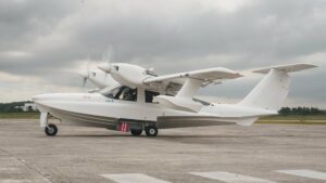 New Delta Aerospace Heron 8 Amphibious Aircraft For Sale by Wings Over Asia. View from the right