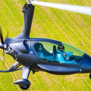 New ELA Aviacion Eclipse Gyrocopter For Sale in flight over countryside