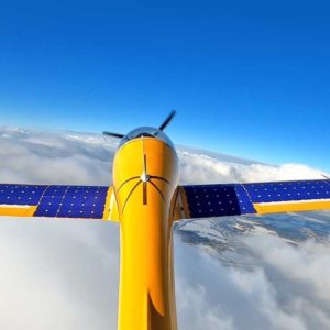 New Elektra One Solar Electric Aircraft For Sale in flight above clouds