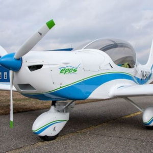 New Evektor SportStar EPOS Plus Electric Aircraft For Sale front on nose and propeller