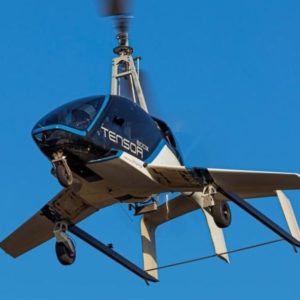 New Fraundorfer Aeronautics Tensor 600X Gyrocopter Aircraft For Sale view from underneath in flight