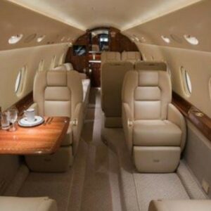 Off Market Gulfstream G200 Private Jet for sale on AvPay. Interior facing forward