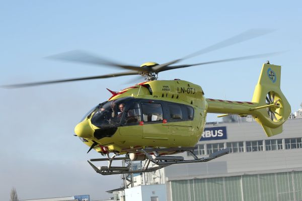Ostnes Helicopters Gallery. Airbus H145 leaving the factory