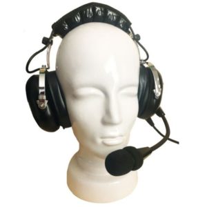 POOLEYS AVIATION HEADSET – PASSIVE (BLACK EAR CUPS) + FREE HEADSET BAG 2
