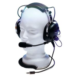 Pooleys Passive Pilot’s Headset for Helicopter Pilots (Dark Blue) with Free Headset Bag