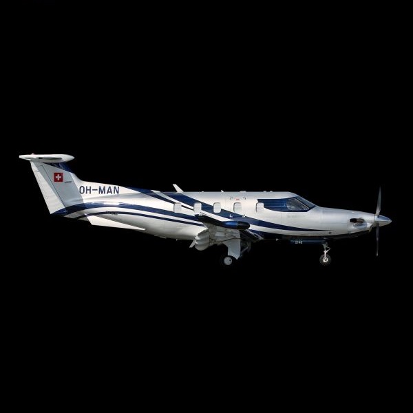 Pilatus PC12 Private Jet For Charter In Laussane From Fly 7 side on right