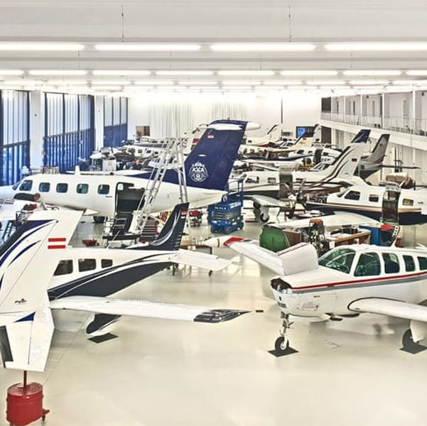 Piper Germany Maintenance planes being worked on in hanger