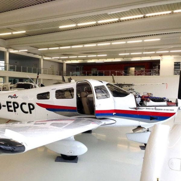 Piper Germany plane in show room