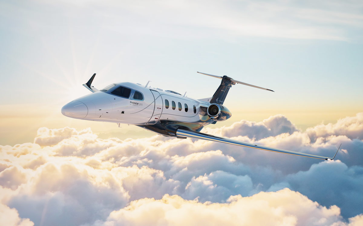 Q4 2024 Embraer Phenom 300E Private Jet For Sale From JETRON On AvPay aircraft exterior in flight