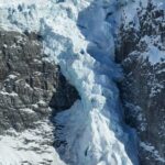 Rakaia Glaciers Scenic Flight From Christchurch Helicopters close up of frozen waterfall