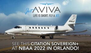 See This Citation Sovereign+ At NBAA 2022 In Orlando! From jetAVIVA On AvPAy
