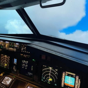 Framed Cockpit Photo of you flying our Boeing 737-800 Flight Simulator