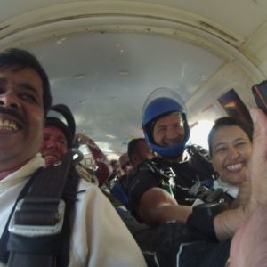Skydive Mossel Bay inside plane with guests
