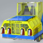 Skylaunch Evolution Max four drum glider winch front front on 3d render