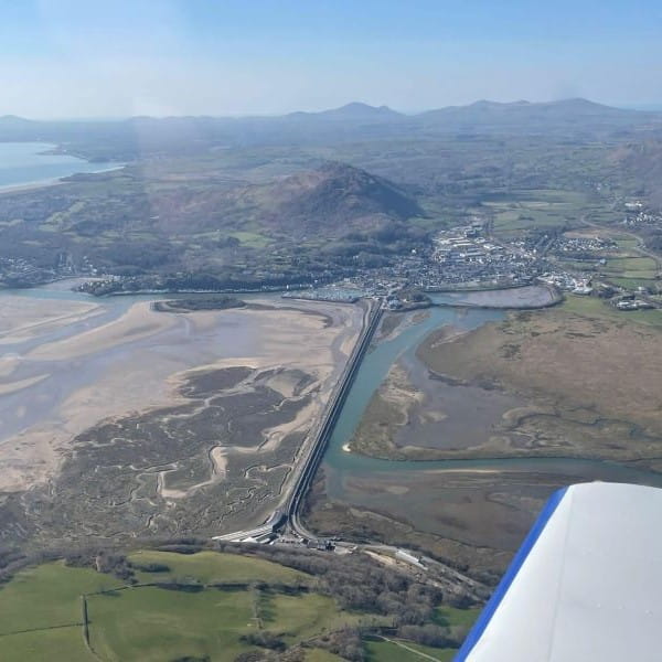 Snowdonia Flight School view from the cockpit of a Robin