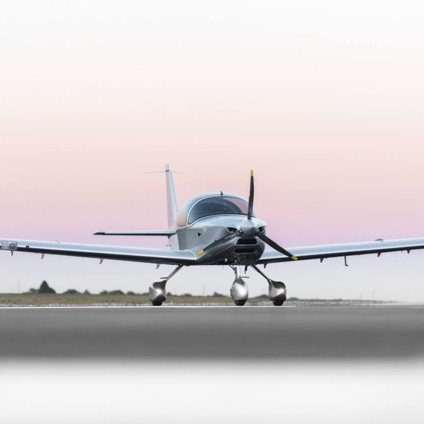 Soneca aeroplane standing on runway