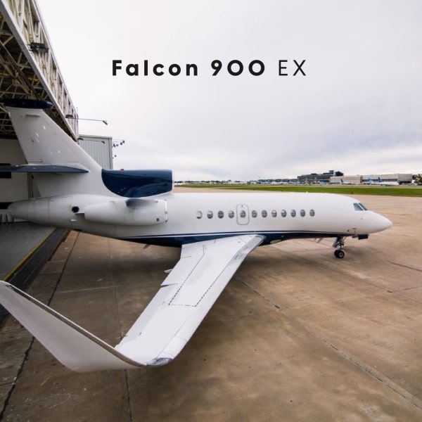 Unicos Air Dassault Falcon 900EX parked outside the hangar-min (1)