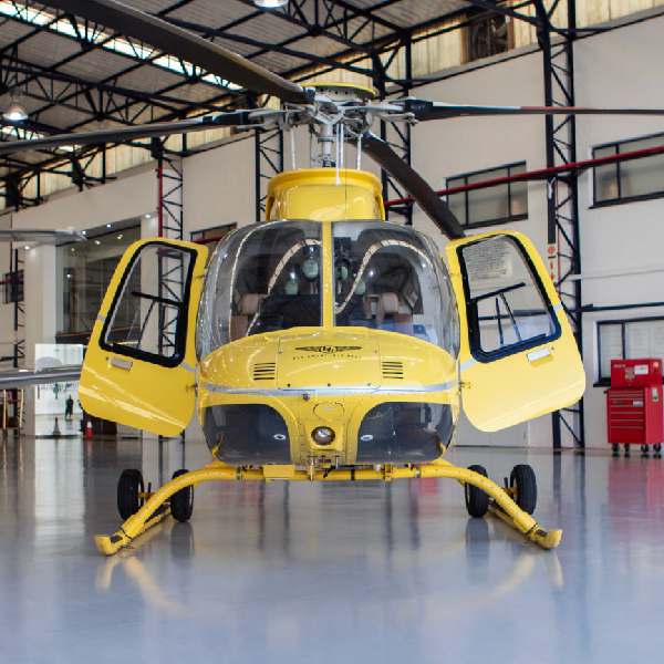 United Aircraft Maintenance On AvPay helicopter doors open