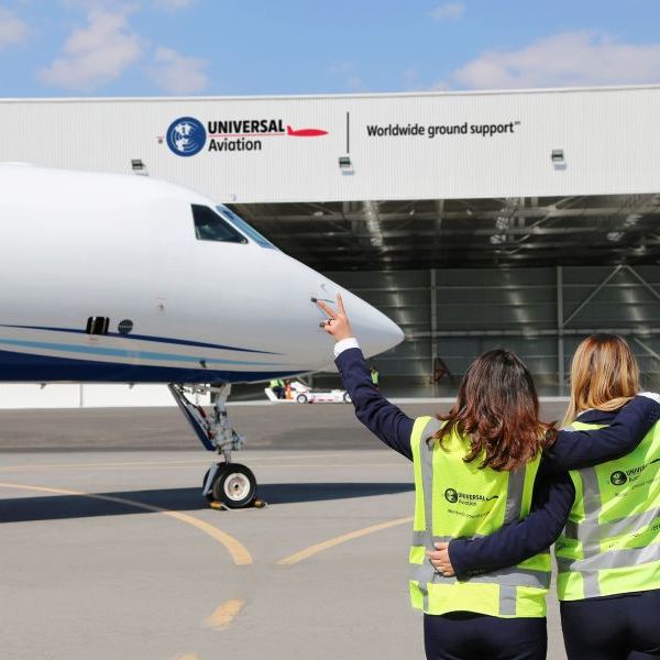 Universal Weather and Aviation on AvPay jet and hangar