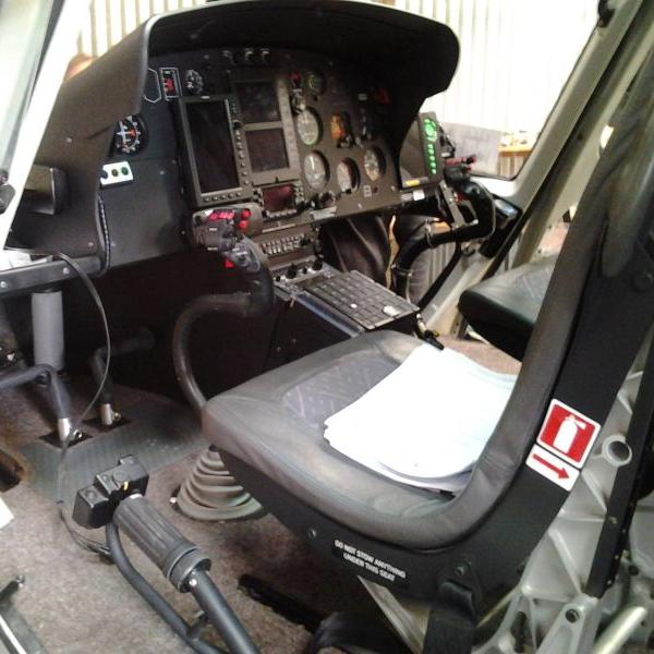 Victoria Helicopters view into cockpit